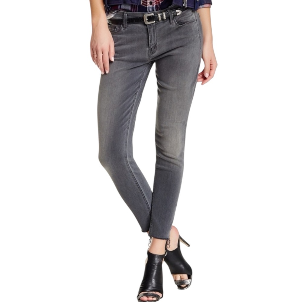 MOTHER “Looker Ankle Fray” Jeans in Deep Voodoo (gray) Size 26 - Picture 1 of 10